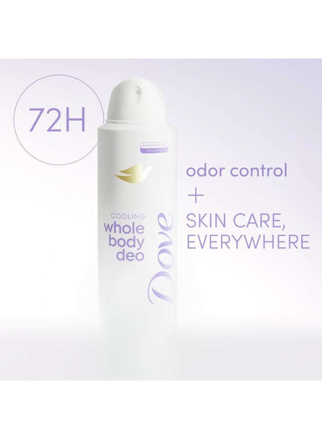 Dove Whole Body Deo Aluminum Free Invisible Spray Deodorant Coconut & Vanilla for 72h Odor Control 4 oz - Image 3