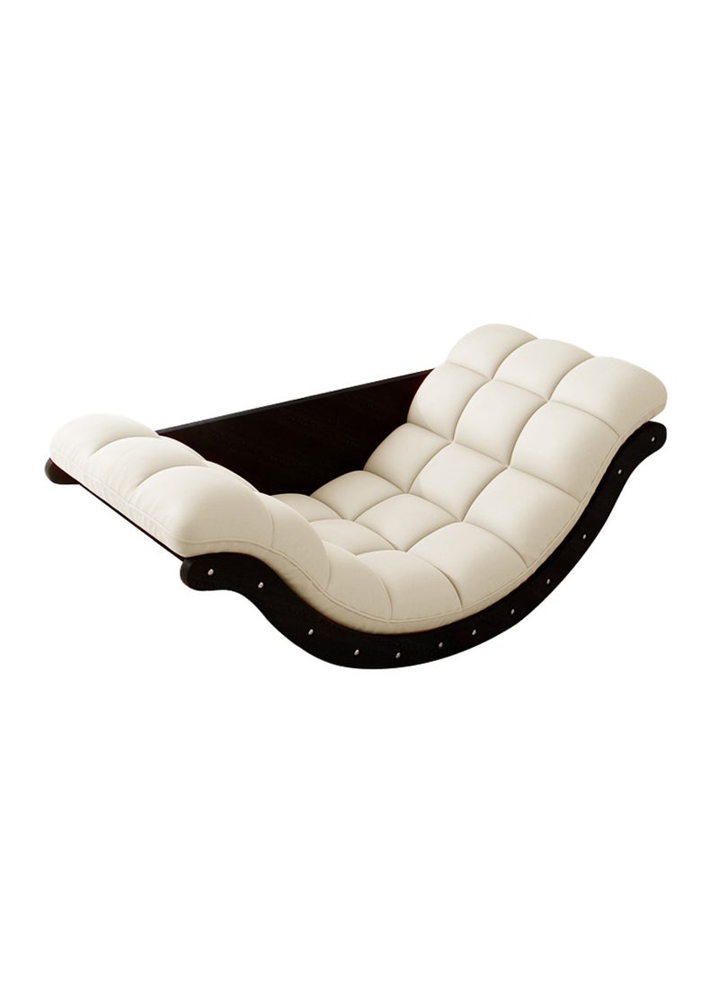 Cool Baby CoolBaby Outdoor Rocking Chair, Moon Shaped Rocking Chair, Indoor Sofa Chair for Bedroom, Living Room, Porch, Garden, Lawn - Beige - Image 1