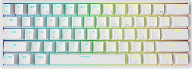 Valkyrie Leaven K620 Blue Switch Mechanical Gaming Gaming Keyboard RGB 61 Key Blue Key Type-C Keyboard White