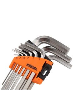 Hex Key Wrench Set Short 9-Pc. Metric, - 10mm -1.5mm-  Optimum Strength Steel - for tightening or loosening fasteners with hexagonal sockets.Organizer Tool Clip, Bicycle Repair, Plumbing Repair. - pzsku/Z450341A584D4A6CFE498Z/45/_/1703661361/07fe1baa-5be9-4d1c-9e75-ded1e6dffff1