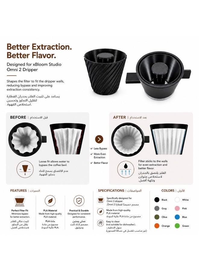 Coffee Accessories Bundle Compatible with xBloom Studio, 9-Piece Coffee Station Organizer Set with Wave Tower, Hopper, Caddy, Negotiator, Mr Filter, Knobs, Drip Tray & Coffee Spoon - Image 5