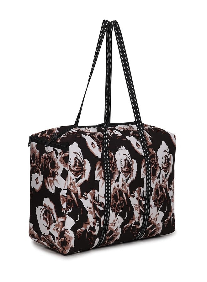 Turtuls Group Handbag Brown Flower Girls Woman Travel Duffles Bag - Image 3
