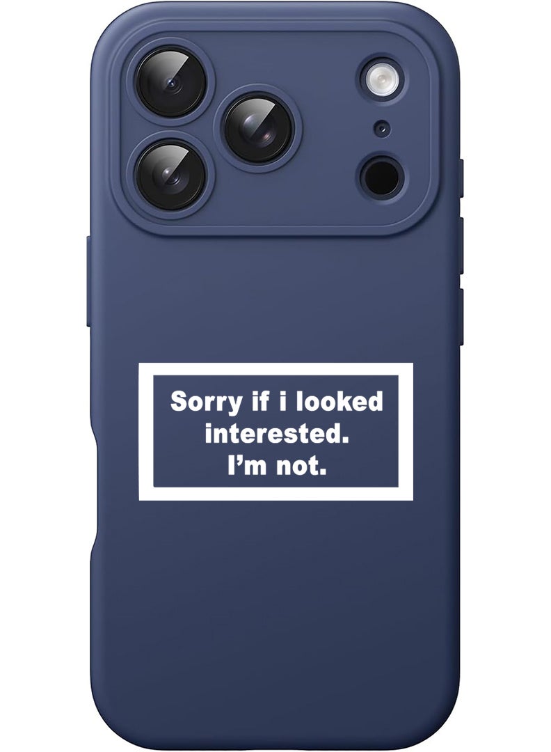 Theodor Protective Slim Fit Case Liquid Silicone Cover with Full Body Protection Anti-Scratch Shockproof Case For Apple iPhone 17 Pro Max (Blue) Sorry if i looked - White - Image 1