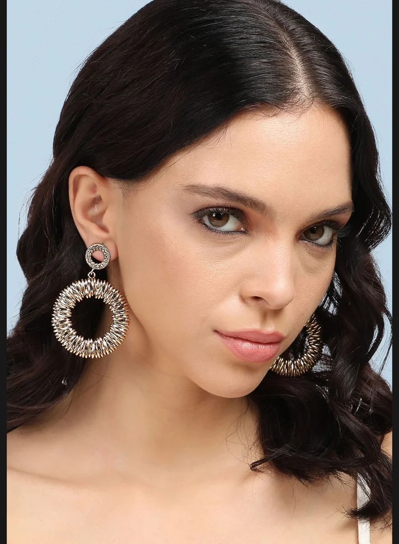SOHI Gold Plated Designer Party Wear Drop Earring For Women