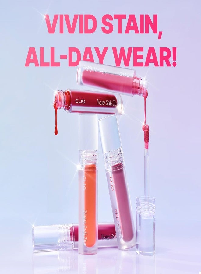 كليو بروفيشنال كليو، صبغة شفاه بنكهة الصودا المائية، 5 ألوان، صبغة شفاه كورية، ترطيب عالٍ، زيت شفاه مائي مرطب قوي، ملمع، صبغة شفاه غير لزجة، شفاه كورية الجمال (02 بيري فيز، حجم واحد) - Image 4