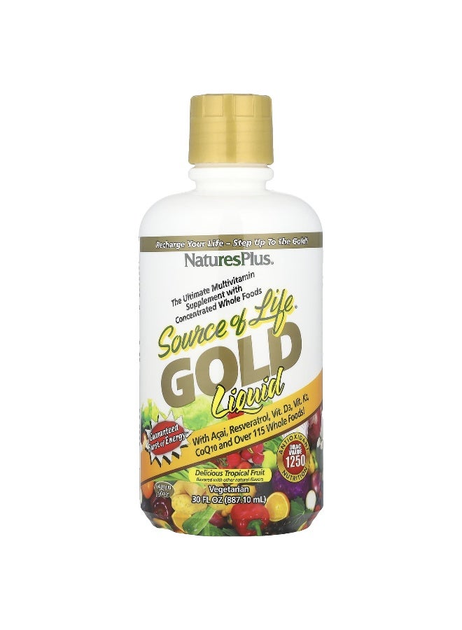 Natures Plus NaturesPlus, Source of Life®, Gold Liquid, Tropical Fruit, 30 fl oz (887.10 ml)  - Image 1