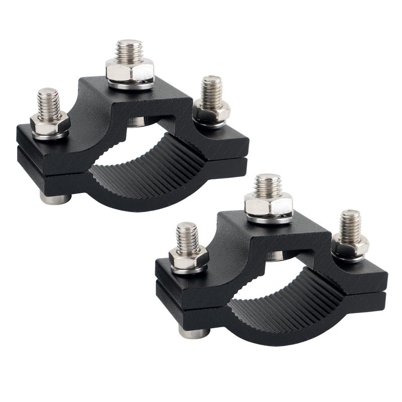 HQTS Motorcycle Spotlight Mount Brackets Motorbike Tube Clamp Turn Signal Mounting Clamp Fog Light Holder Fit 086126 ATV UTV Roll Bar 2 Pcs - Image 3