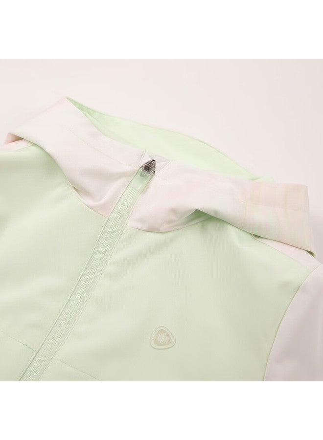 Souhait Girls' Trench Coat  Spring Autumn New Three-proof Jacket Versatile Top Mountain Green Size 130 - Image 4