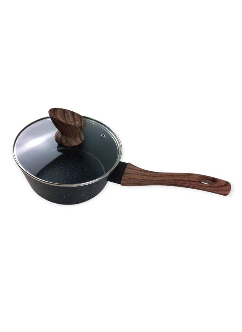 Generic - Granite Casserole With A Glass Lid - 16 cm. - Image 1