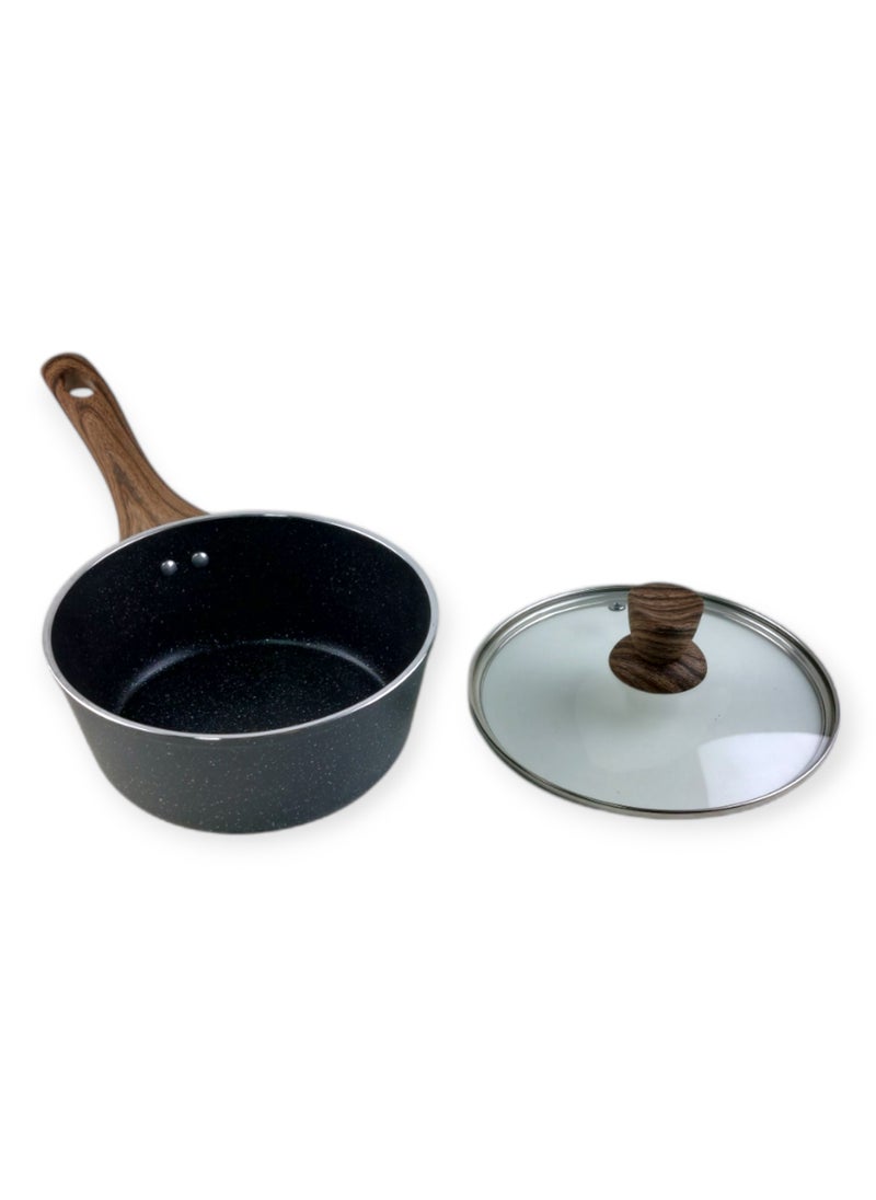 Generic - Granite Casserole With A Glass Lid - 16 cm. - Image 1