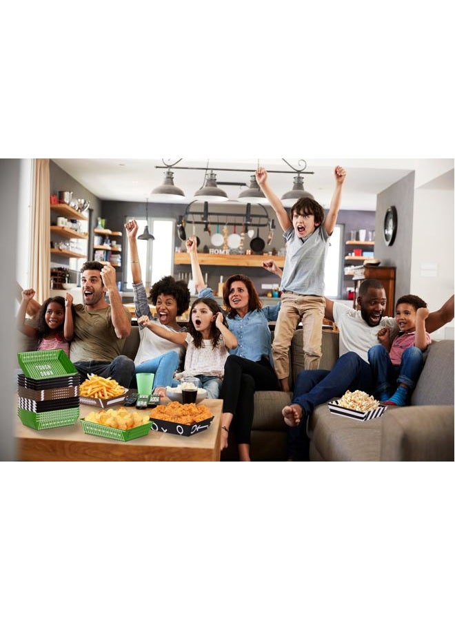 Geefuun 50 Pack Football Party Decorations Paper Food Trays - Movie Night Supplies Snack Stadium Serving Plates for Super Football Bowl Birthday Disposable Decor - Style 3 - Image 4