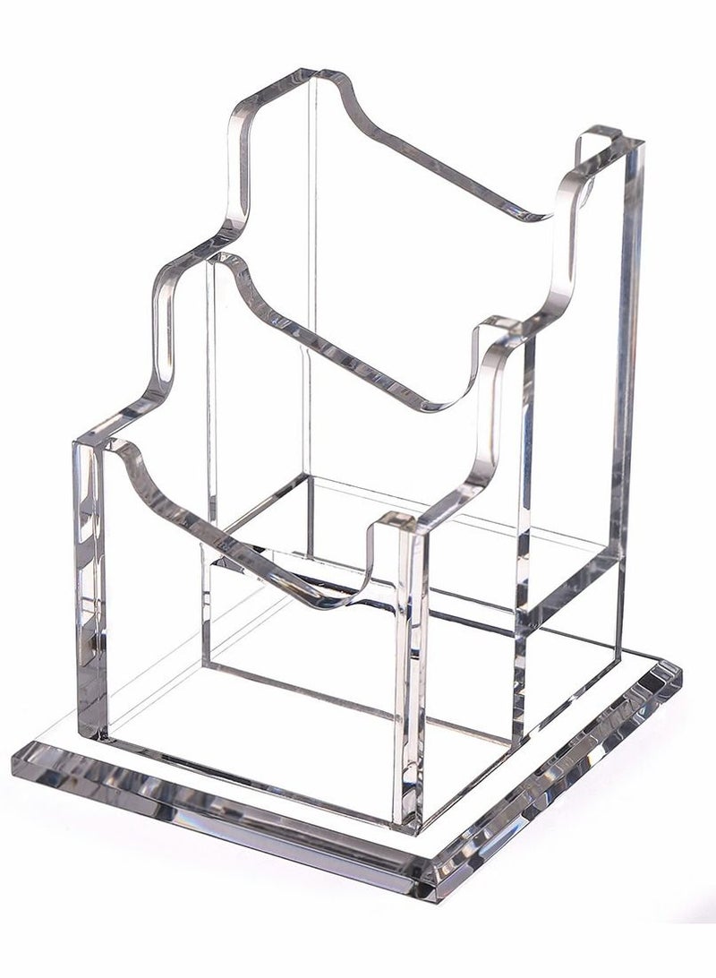 Excefore Business Card Holder, Acrylic Business Card Holder for Desk Clear Business Card Stand Desktop Business Card Holders Plastic Business Card Display for Exhibition, Home, and Office - Image 1