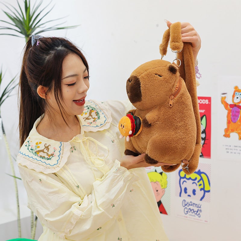 Capybara Capybara Backpack Plush Toy Doll Backpack For Girls Birthday Gifts - Image 4