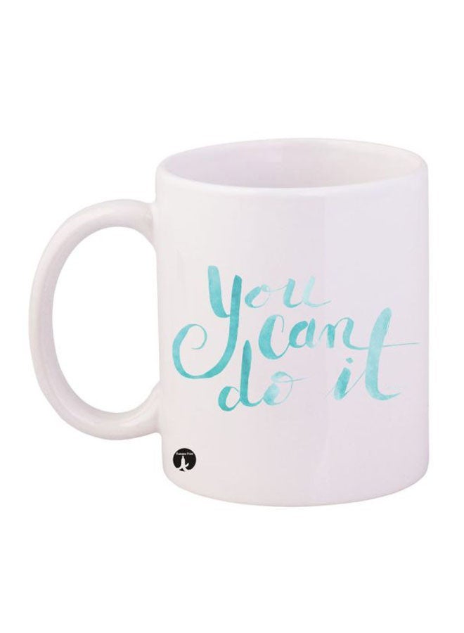Printed Mug White/Blue 11ounce