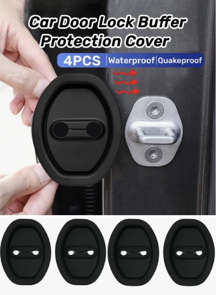 4 Pcs Car Door Lock Cover, Durable Anti-Rust Protection Cover, Easy Installation for Universal Fit, Stylish and Protective Lock Caps for All Vehicle, Enhance Security and Prevent Wear and Tear - Image 1