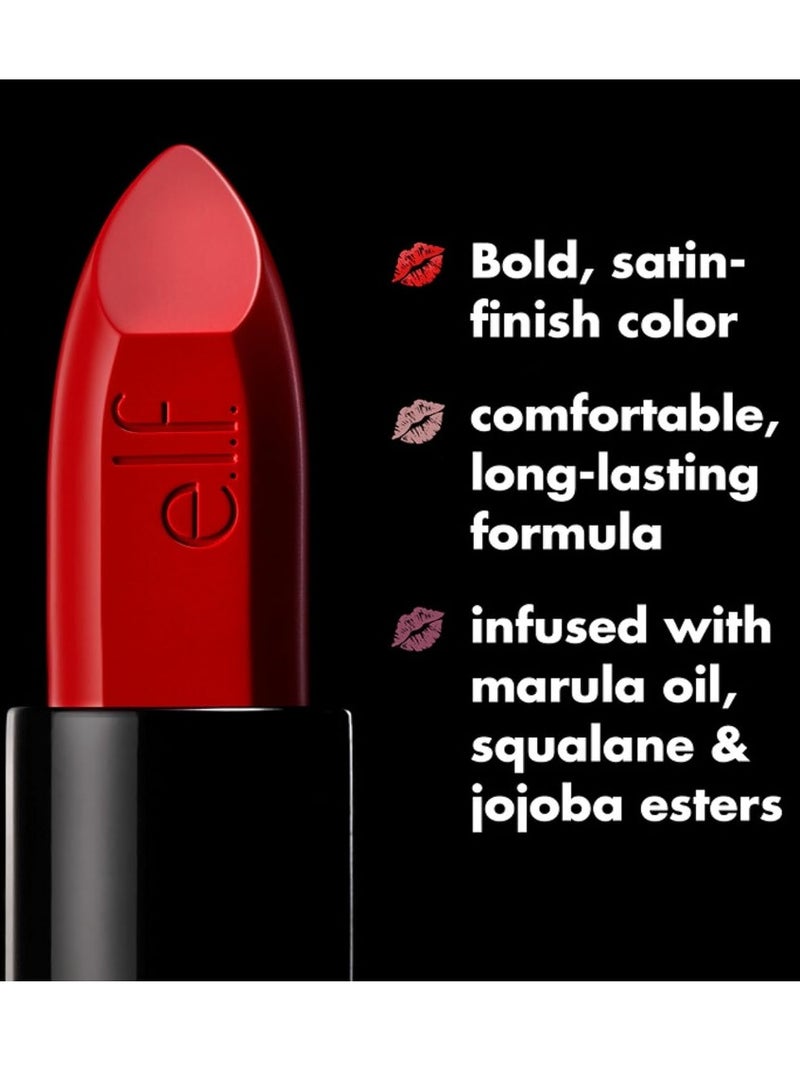 إلف أحمر شفاه ساتن، غني وكريمي يدوم طويلاً، لون أحمر نو ريقيرتس 3.8 جرام - Image 3