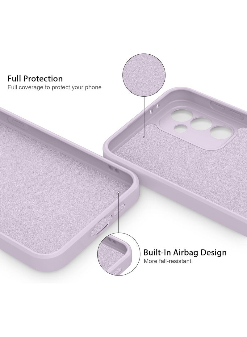 Phone Case for Samsung Galaxy S24 FE 5G Case Silicone with Soft Microfiber Lining Slim Cover Purple - Image 4