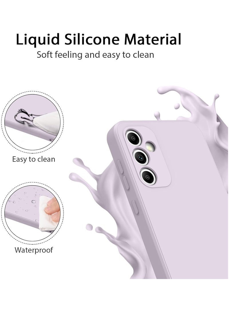 Phone Case for Samsung Galaxy S24 FE 5G Case Silicone with Soft Microfiber Lining Slim Cover Purple - Image 2