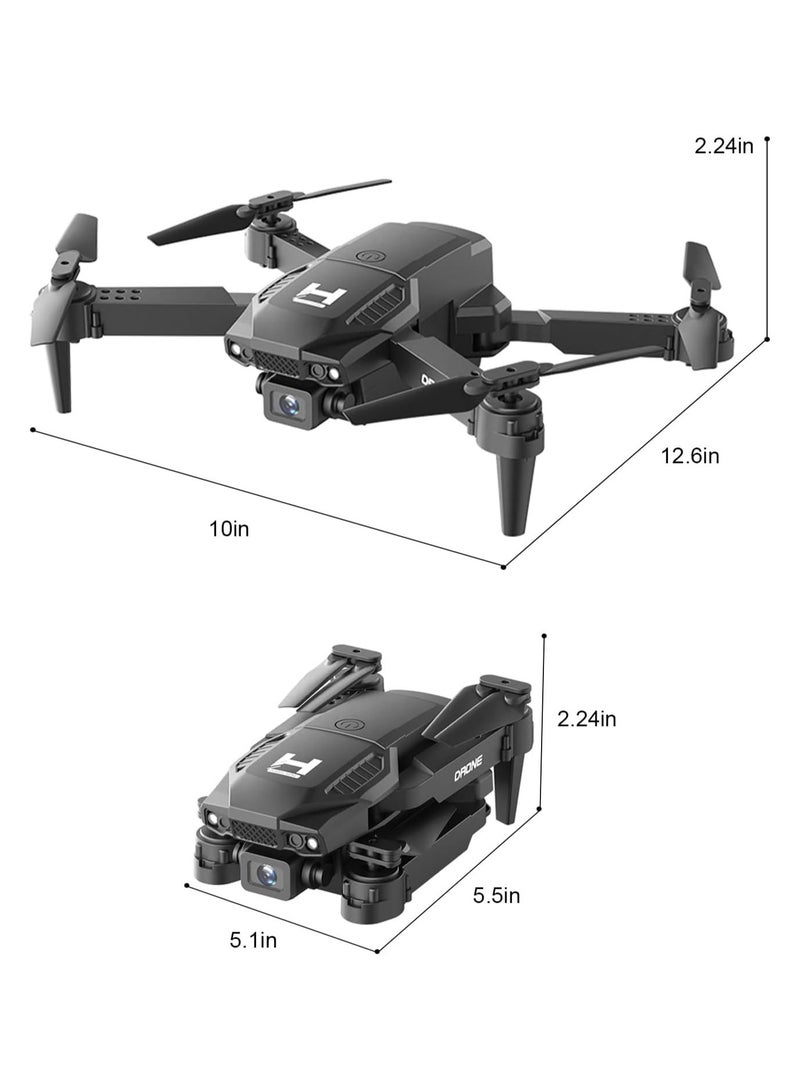 lekikpo Mini Drone with Camera for Adults Beginner Kids, 1080P WiFi FPV, Foldable, 2 Batteries, One-Click Take Off/Landing, Altitude Hold Black  - Image 4