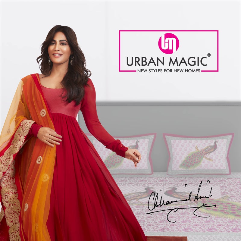 Urban Magic® 104 TC Cotton Floral Printed Pillow Covers (Pack of 2, 44 cm*66 cm, Multicolor) - Image 2