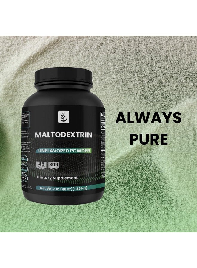 PURE ORIGINAL INGREDIENTS مكونات أصلية نقية مالوديكسترين، 3 رطل، بدون مغنيسيوم أو حشوات أرز، بدون نكهة - Image 5