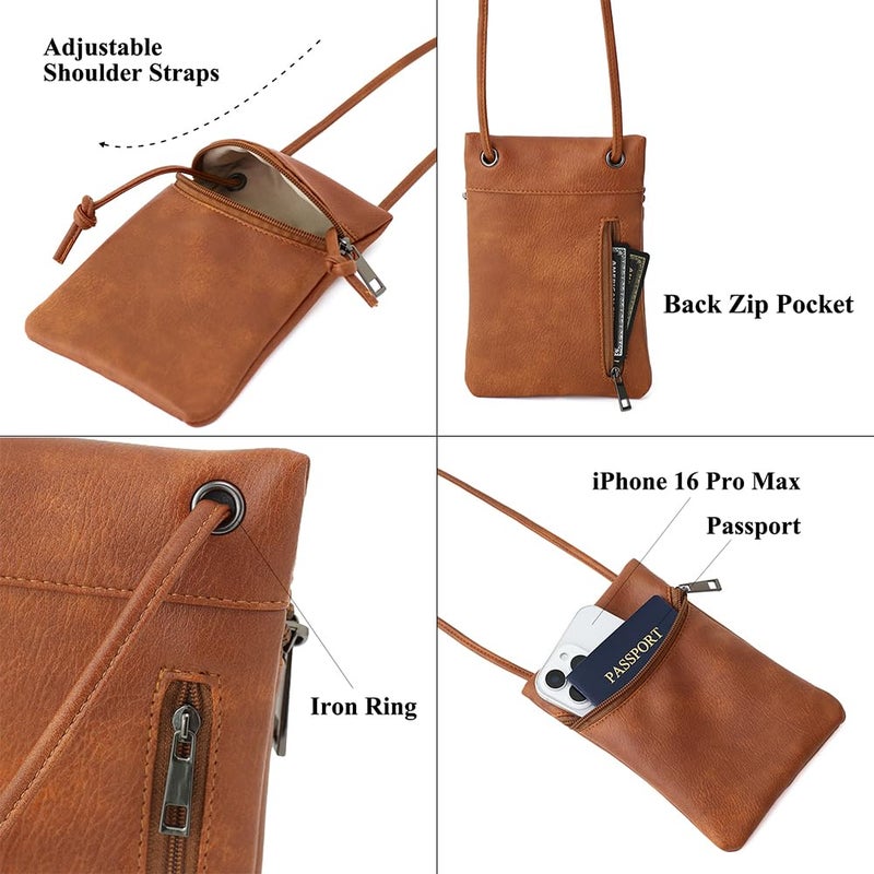 BBORGDC Women's Crossbody Bag - Small Phone Purse Wallet with Adjustable Strap - Synthetic Leather Shoulder Bag for Travel, Vacation & Summer - Original Design Gift for Women & Girls - Image 4