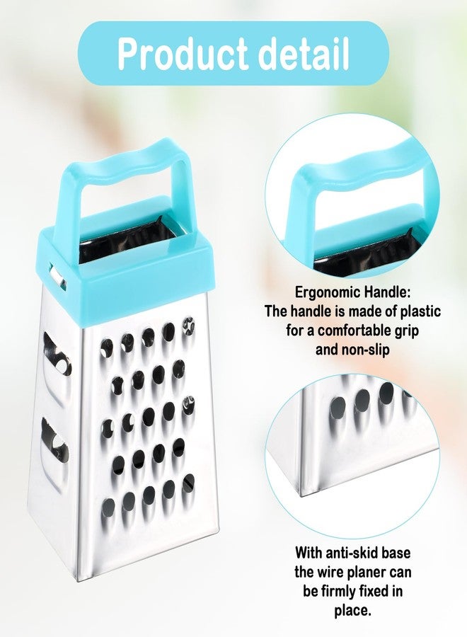 AOZUO 3Pcs Mini Grater, Small Cheese Grater Stainless Steel Box Grater with Handle Efficient Kitchen Gadget for Grating Garlic Nutmeg Chocolate Parmesan Dishwasher Safe,1.02x1.45in - Image 5