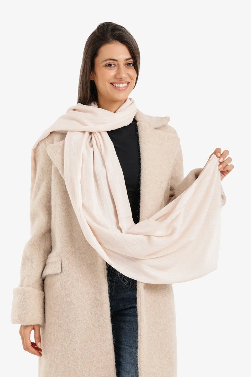 Carina Textured Ribbed Cotton Scarf - Image 1