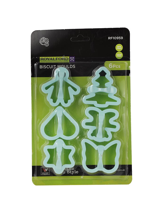 Royalford Biscuit Moulds, 6pcs Mould for Baking Biscuit, RF10959 | Cookie Cutters for Children | Baking Tools for The Kitchen | 6pcs Different Shape Mould Assorted Colour 7x6.5x3.5cm - Image 5