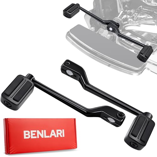 Benlari Heel Toe Shifter Pegs 304 Stainless Steel Shifter Lever Pegs Fit for Harley Touring Street Glide Road Glide Road King Electra Glide 19882024 FL Softail 19862017 Trike 20082024 Black - Image 1