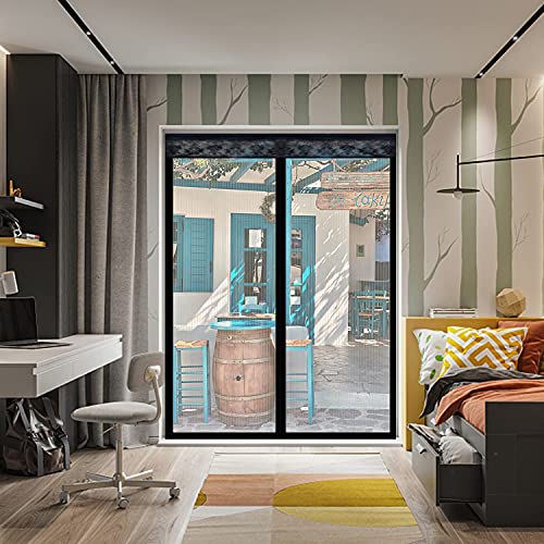 cakuuma Magnetic Screen Door Easy Install Screen Door Magnetic Door Screen Pet Friendly Sliding Door Screen Door Mesh Door Screen Net for Doors Screen for Door (Polyester Screen Door 38"x83") - Image 3