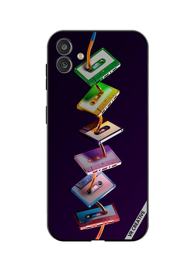 VR CREATIVE Protective Case Cover For Samsung Galaxy F14 Cassette Tape Design Multicolour - Image 1