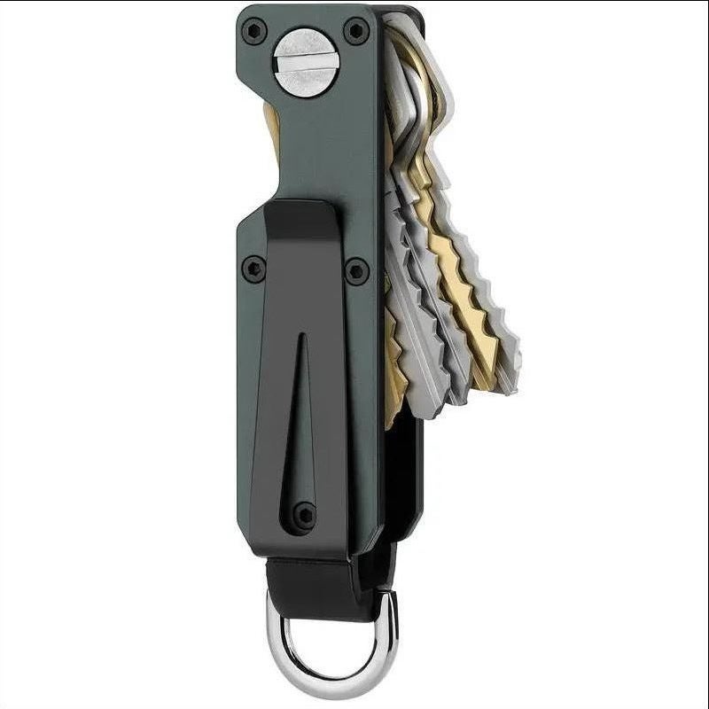 Carbon Fiber Alloy Keychain 5-Key Tangle-Free Compact Key Holder - Ultra-Light 52g Durable Design for Unisex Adults - Image 3