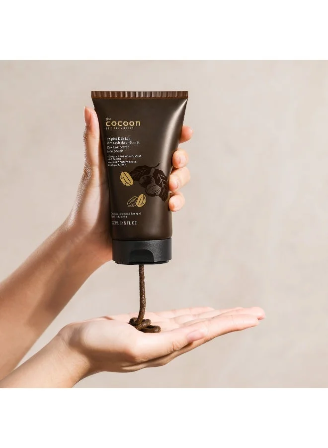 The Cocoon Original Vietnam  Dak Lak Coffee Face Scrub & Face Polish 150ml. Natural Coffee Face Exfoliator for Glowing Skin | Deep Pore Cleansing Facial Scrub with Cocoa Butter, Shea Butter & Vitamin E | Brightening Coffee Face Exfoliating Scrub  | Best Price UAE