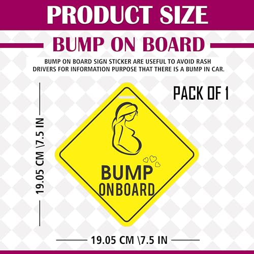 Goelite Bump On Board Baby Safety Warning Sign, Car Window Sticker with Suction Cup - Image 3