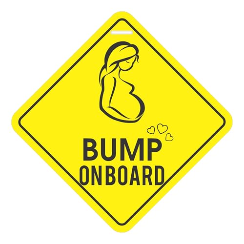 Goelite Bump On Board Baby Safety Warning Sign, Car Window Sticker with Suction Cup - Image 1