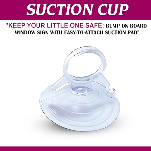 Goelite Bump On Board Baby Safety Warning Sign, Car Window Sticker with Suction Cup - Image 2