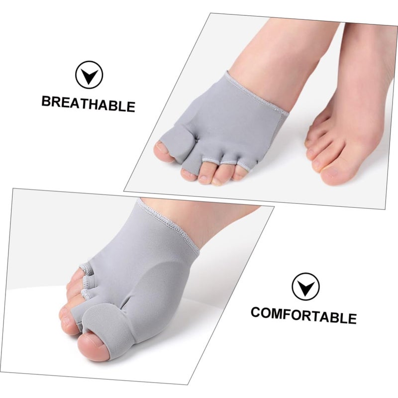 3 Pcs Light Grey Bunion Sleeve For Men And Women Comfortable Alignment Foot Appliance - Image 3