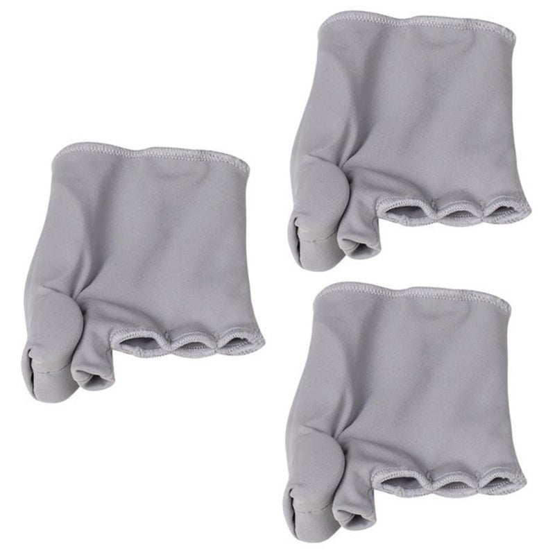 3 Pcs Light Grey Bunion Sleeve For Men And Women Comfortable Alignment Foot Appliance - Image 2