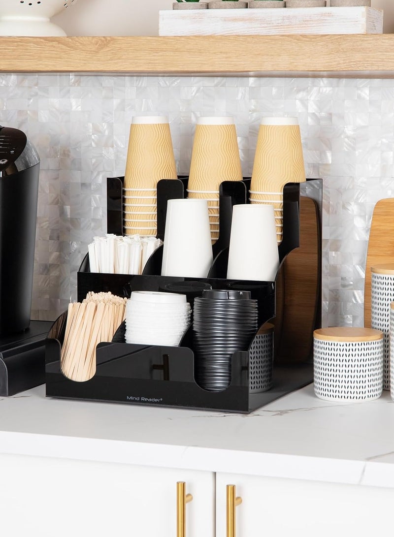 TPGP 9 Compartment 3 Layer Organizer, 36 x 36 x 36.5, Black - Image 1