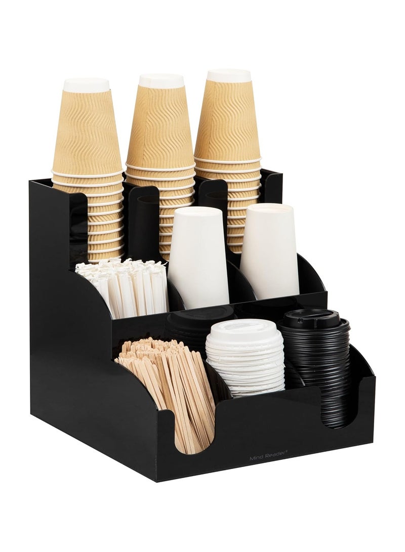 TPGP 9 Compartment 3 Layer Organizer, 36 x 36 x 36.5, Black - Image 5