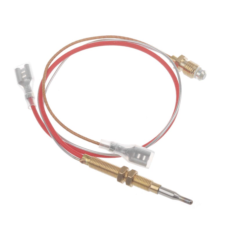 Timsec Outdoor Patio Heater Thermocouple Sensor, with M8 x 1 End Connection Nuts, M6 x 0.75 Thermocouple Head Thread and 2 Screw Nuts, 16.2" Length Wire and 0.25'' Flat Terminal - Image 1