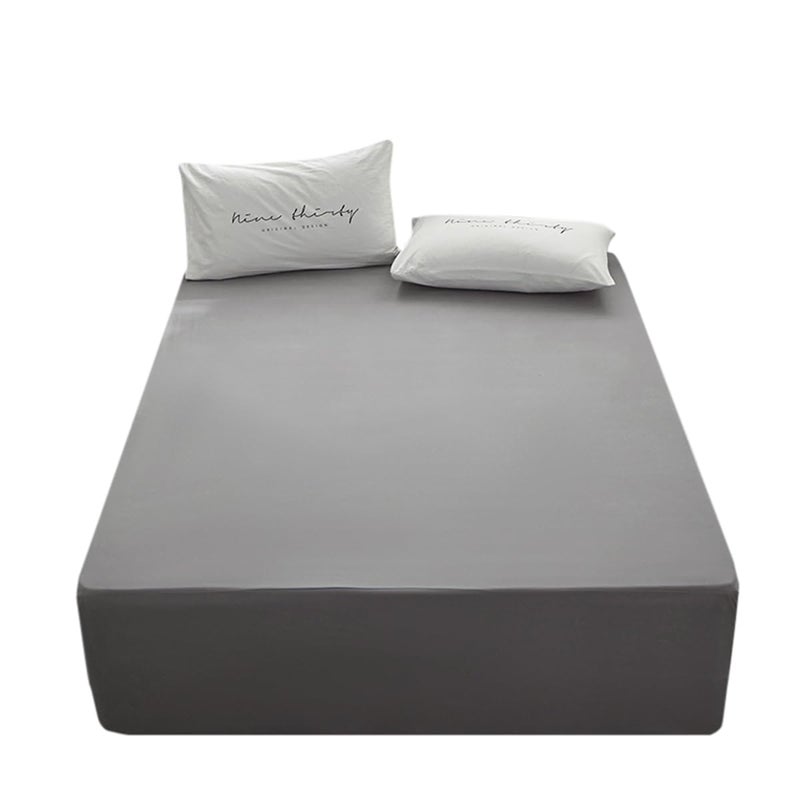 rushrushlulu Bedding TwinXL Size Fitted Sheet Only-TwinXL Size Deep Pocket Bottom Fitted Sheet Fits 15inches Bed Matress Sheet Soft and Microfiber Easy Care-Light Gray - Image 1