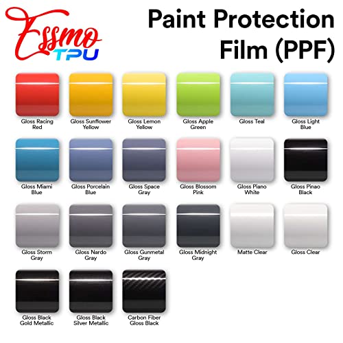 EZAUTO WRAP 12"x60" (1FTx5FT) PPF Paint Protection Film Gloss Storm Gray Self Healing Auto Bra Vinyl Wrap Invisible Scratches Shield Sheet DIY with Tool Kit - Image 5
