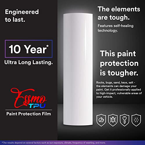 EZAUTO WRAP 12"x60" (1FTx5FT) PPF Paint Protection Film Gloss Storm Gray Self Healing Auto Bra Vinyl Wrap Invisible Scratches Shield Sheet DIY with Tool Kit - Image 4