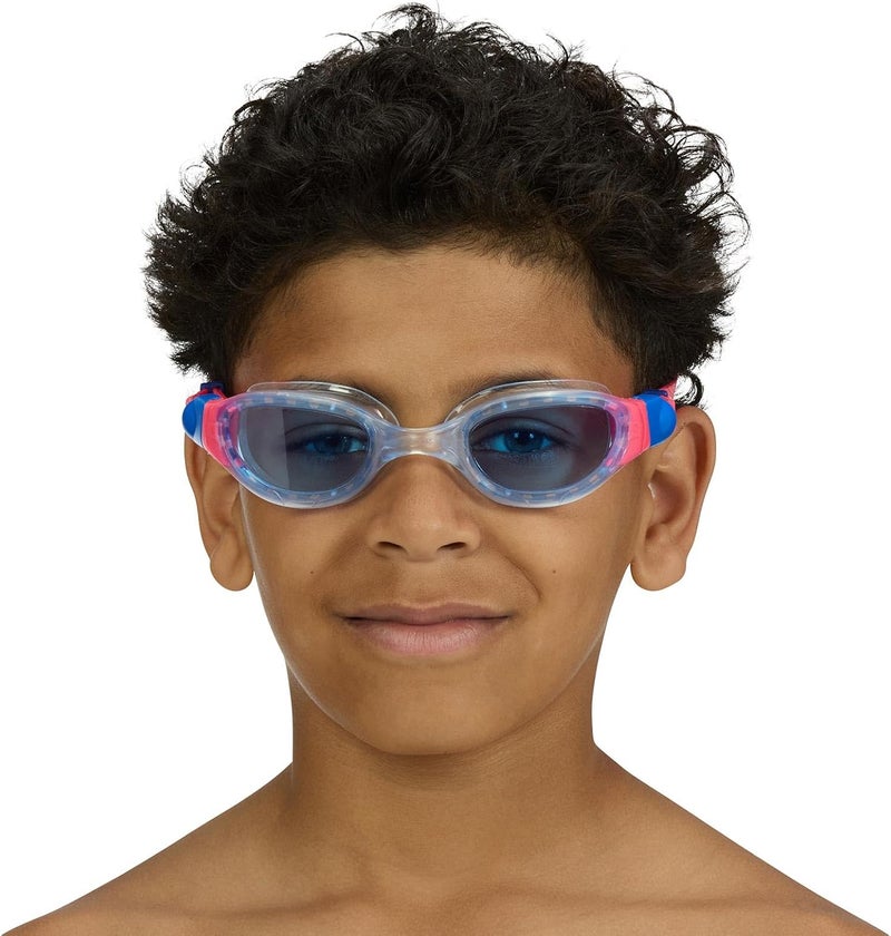 Zoggs Junior Phantom 2.0 Anti-Fog UV Protection Swimming Goggles for Kids, Clear/Blue - Tinted Blue Lens - Image 3