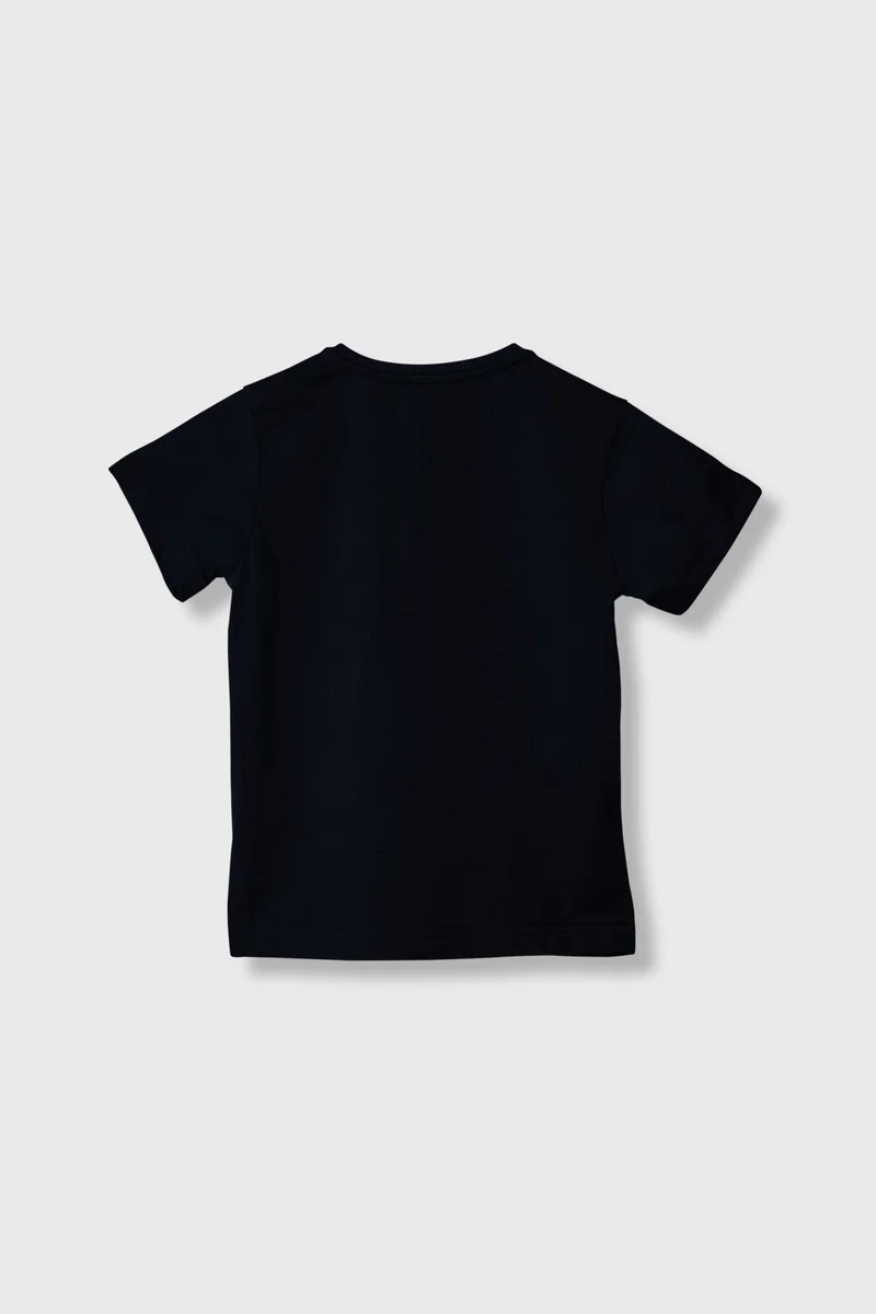 Mrs & Kids Elsa Oversize Girl's Label Detailed Crew Neck 100% Cotton T-Shirt