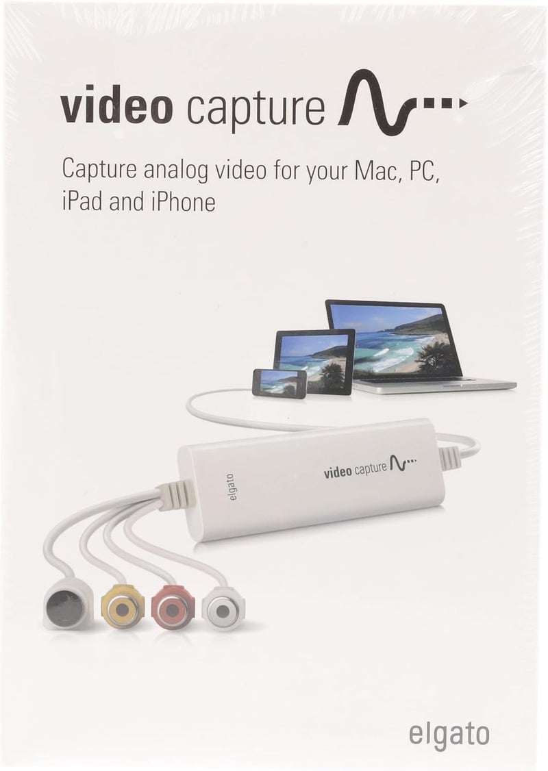 Elgato Video Capture - Digitize Video from VCR, Camcorder, and Other Analog Sources for Mac, PC, and iPad - USB 2.0 - White - Image 4