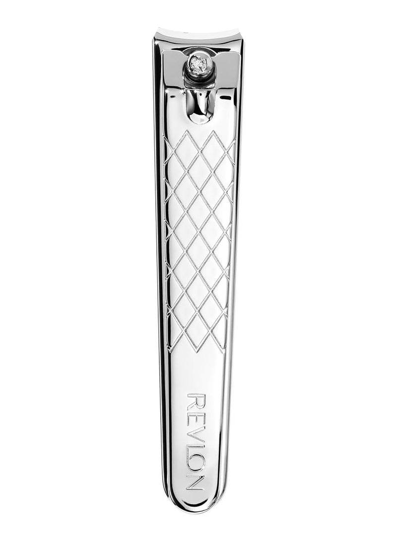 Revlon Nail Clipper, Gifts For Men & Women, Stocking Stuffers, Nail Care Tools, Curved Blade & Foldaway Nail File For Trimming & Grooming, Easy To Use (Pack Of 1) Silver - Image 1