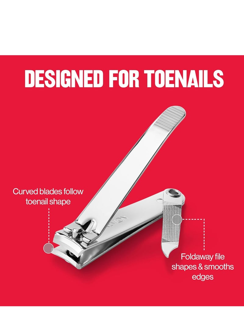Revlon Nail Clipper, Gifts For Men & Women, Stocking Stuffers, Nail Care Tools, Curved Blade & Foldaway Nail File For Trimming & Grooming, Easy To Use (Pack Of 1) Silver - Image 3